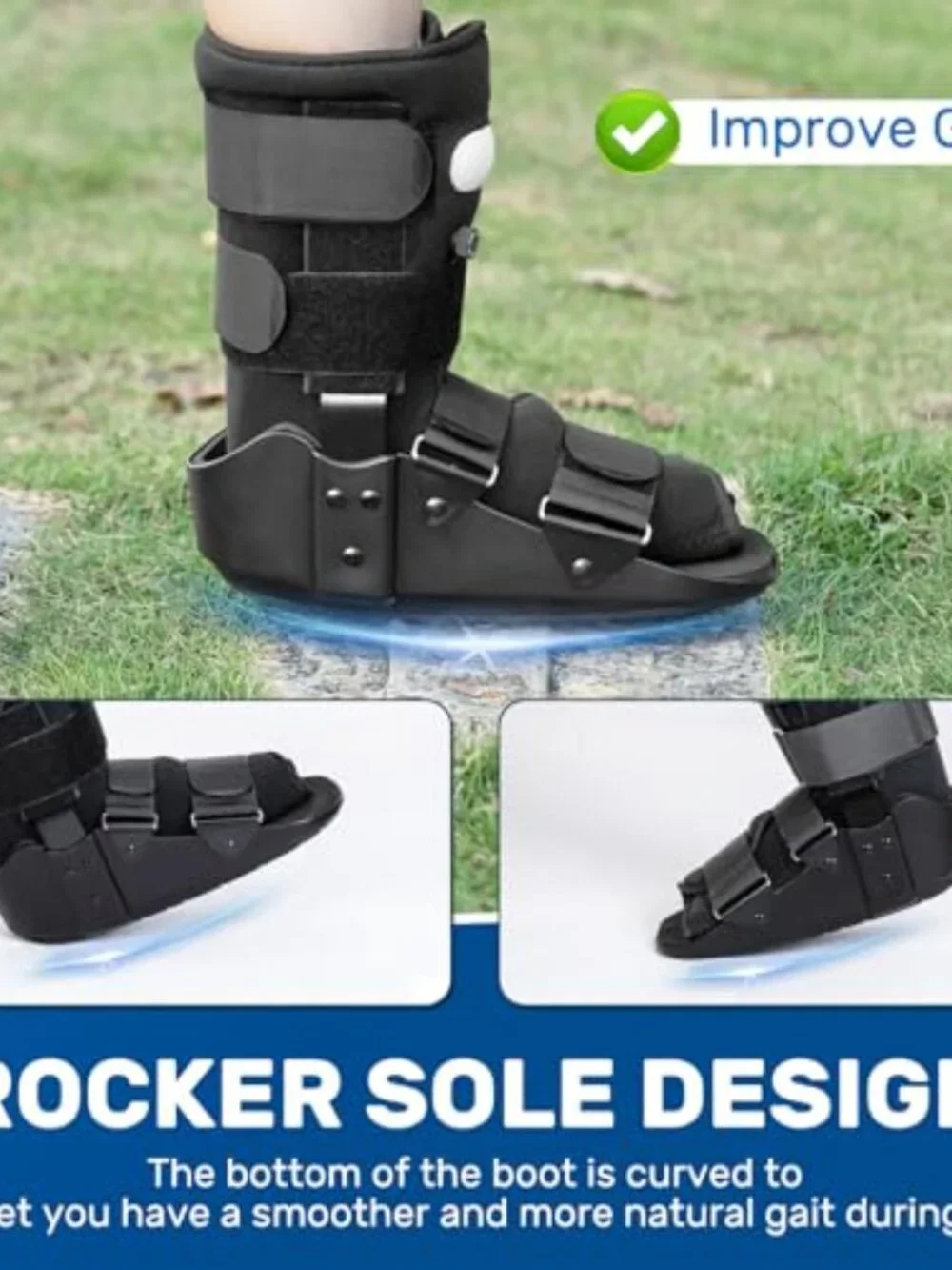 Walking Boot Fracture Boot for Broken Foot Sprained Ankle Medium